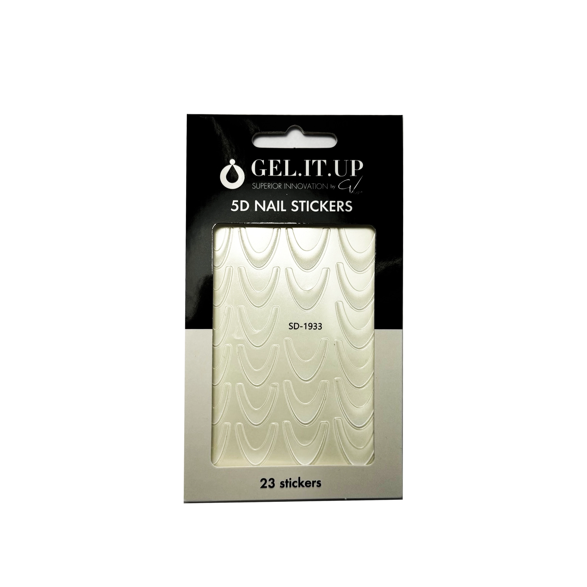 SD-1933 Nail Decals French - White stickers